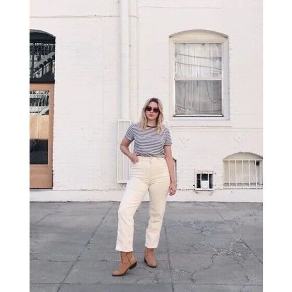 Everlane Womens The Straight-Leg Crop Pants Sandstone Beige 20 - Picture 2 of 8